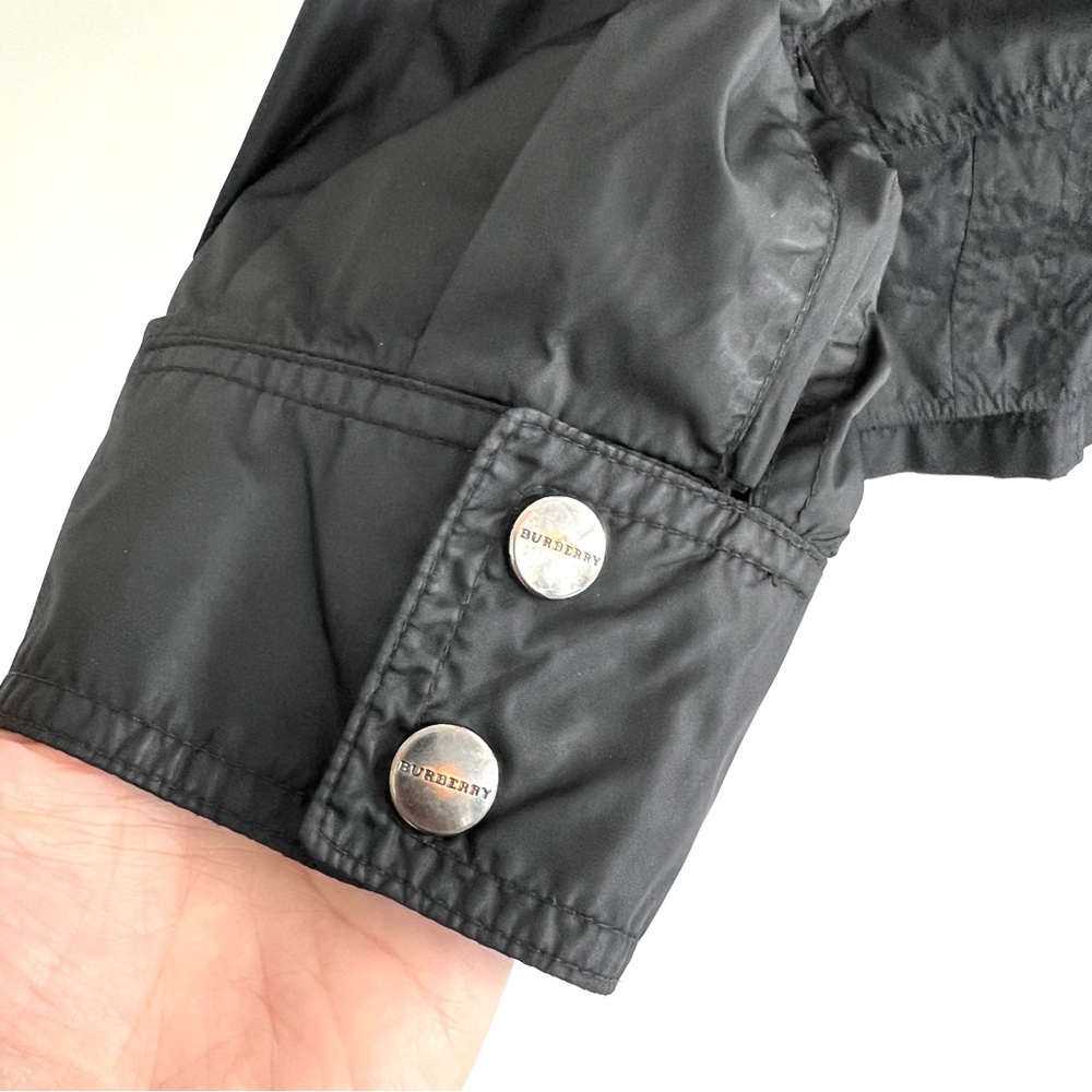 Burberry Black High-Collar Hooded Trench Jacket - Picture 16 of 16